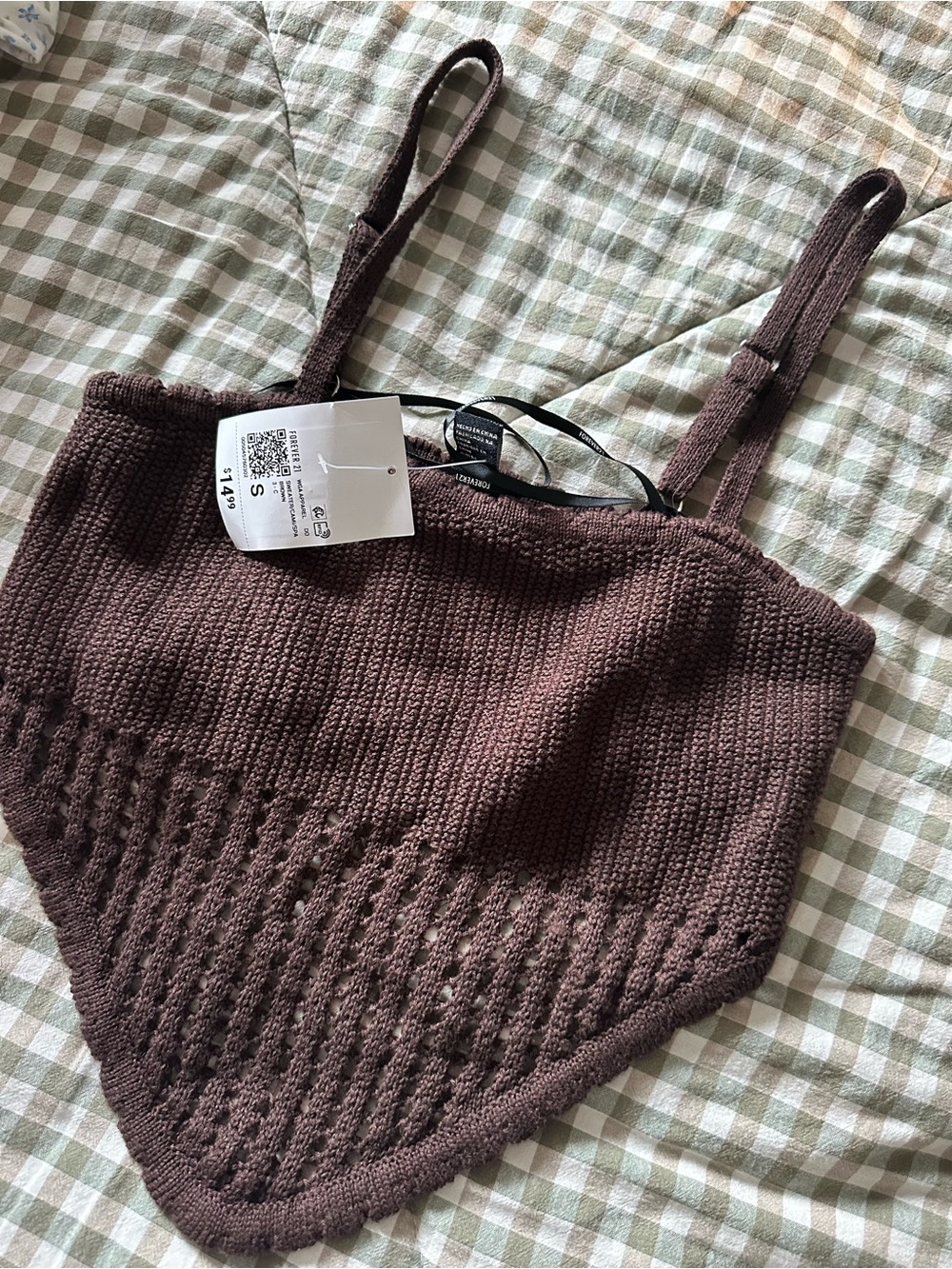 NWT Forever 21 Chocolate Brown Knit tank top